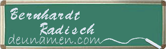 Bernhardt Radisch Visitenkarte